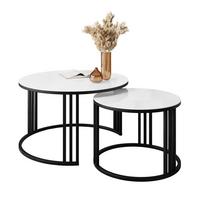 COUCHTISCH 2 in 1 LORI GLASS - Schwarz/Weiß, Glas (70/70/47cm) - Lookway