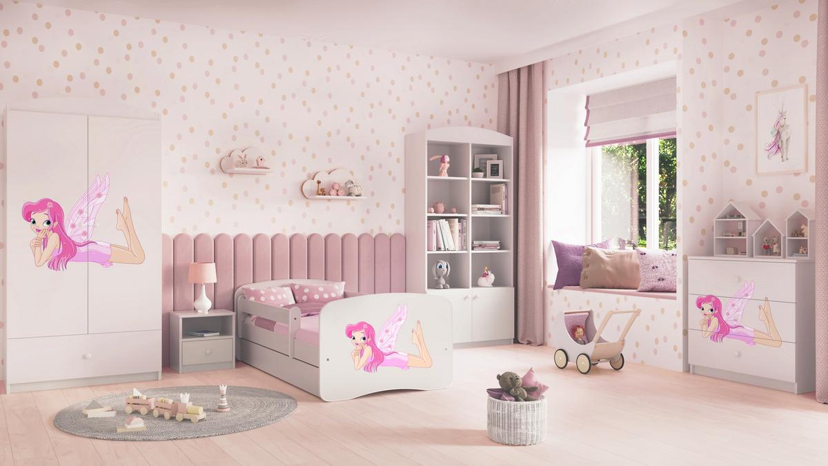 KINDERKLEIDERSCHRANK Elfe II - Weiß, Holzwerkstoff (90/175/52cm) - RAUMHIRSCH FURNITURE