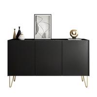 KOMMODE K144 EUPHORIA - Schwarz, Holzwerkstoff (144/83/37cm) - Lookway