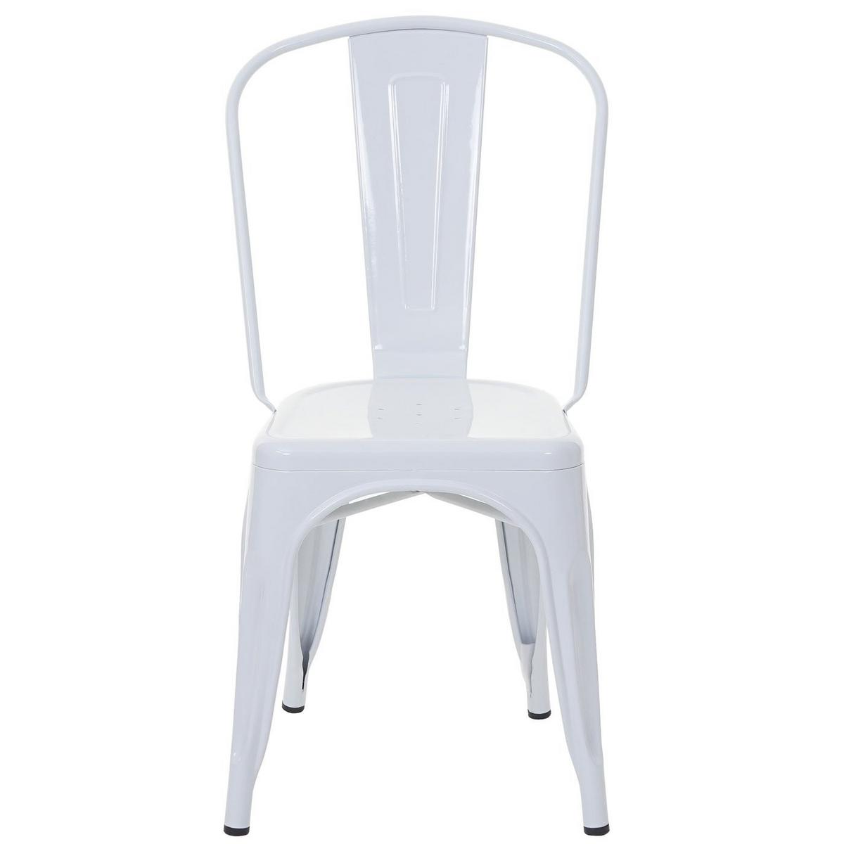STUHL METALL Weiß 4er-Set - Weiß, Metall (45/87/43cm) - MCW