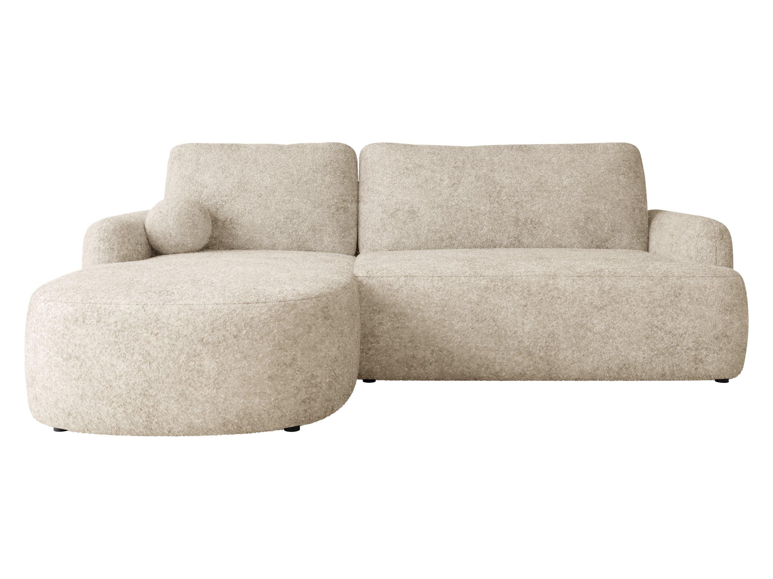 ECKSOFA Loridu, Seite: Links - Beige/Schwarz, Holz/Kunststoff (250/174cm) - MIRJAN24