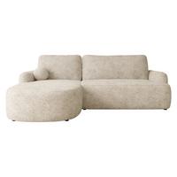 ECKSOFA Loridu, Seite: Links - Beige/Schwarz, Holz/Kunststoff (250/174cm) - MIRJAN24