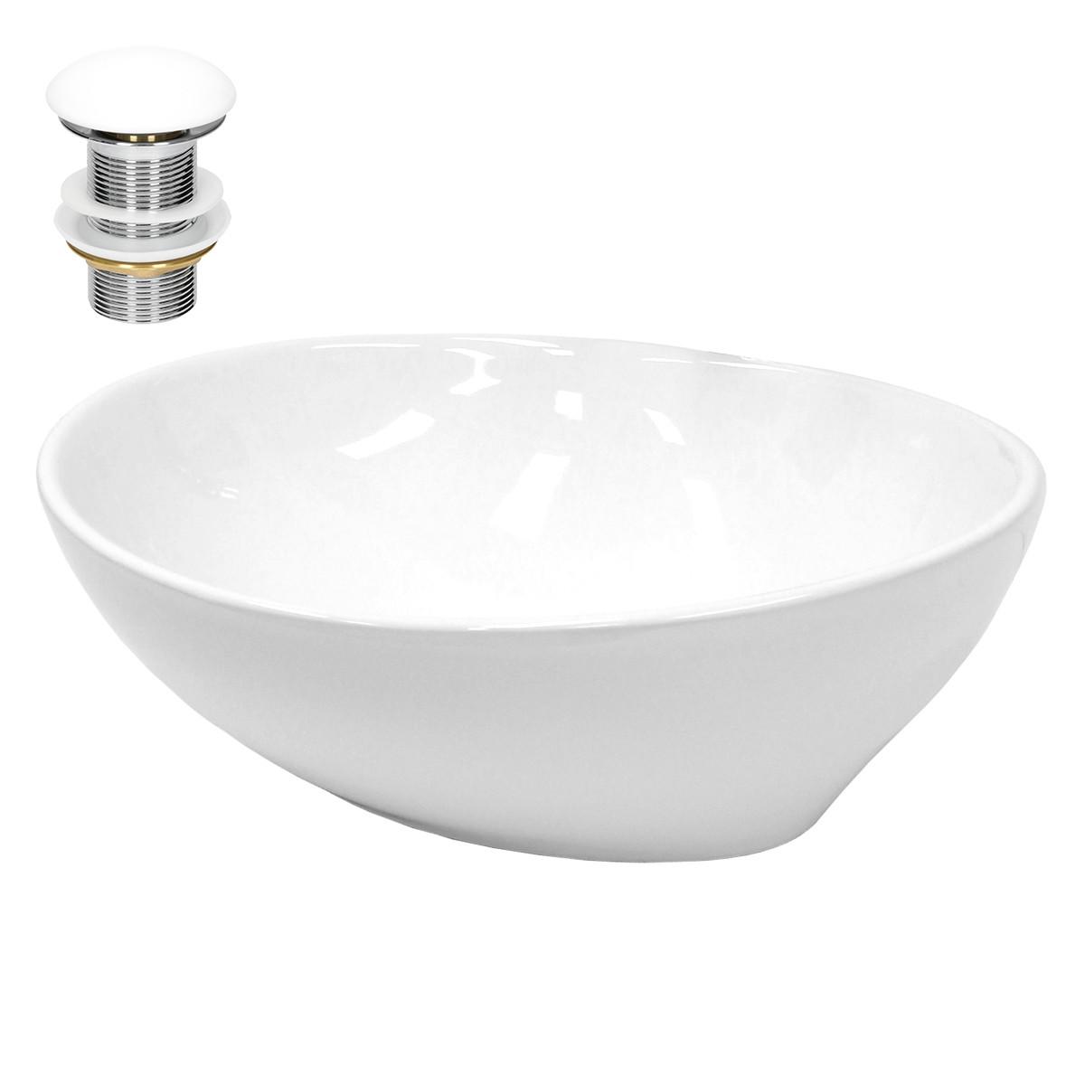 WASCHBECKEN - Weiß, Keramik (33/14.2/41cm) - LuxeBath