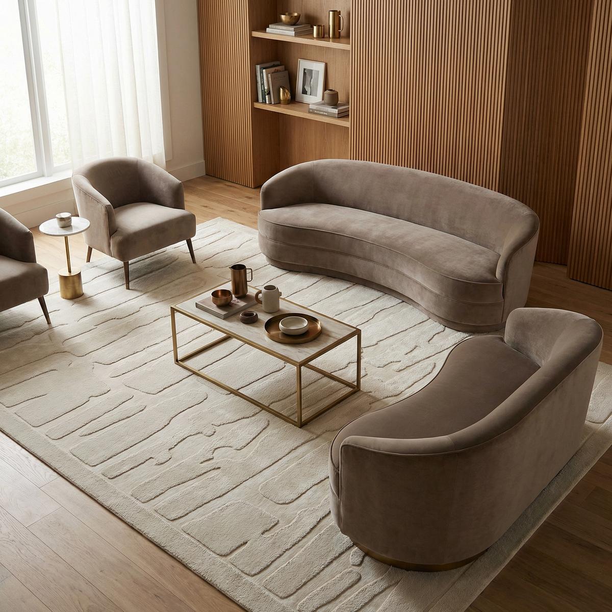 TEPPICH EDEN-Kirkby, abstrakt, Elfenbein, 120 x 170 cm - Champagner, Textil (170/120cm) - KADIMA DESIGN