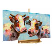 ÖLGEMÄLDE 120/60 cm - Blau/Gelb, Holz/Textil (120/60cm) - KUNSTLOFT