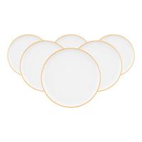 FRÜHSTÜCKSTELLER Sento Home Pure Lines Mango Orange ø 21,4 cm 6er Set - Orange, Keramik (21.4cm) - Seltmann Weiden