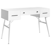 SCHREIBTISCH Weiß 120/50 cm Marfla - Weiß, Holzwerkstoff (50/120/76cm) - Beliani