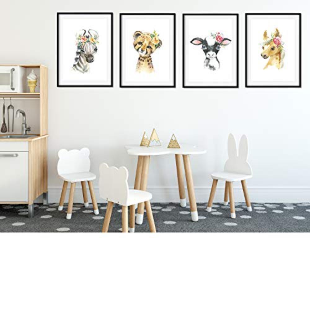 POSTER Set mit 4 Flameanimals A4 Rahmenlos - Klar, Papier (29.7/3cm) - Nacnic