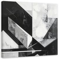 LEINWANDBILD 3D und geometrisch 40x40cm - Schwarz, Textil (40/40cm) - Feeby