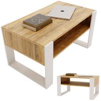 COUCHTISCH Holzwerkstoff rechteckig stabil Kiefer Milford 45/53,6/92cm - Kiefer Milford/Weiß, Holzwerkstoff (53.6/92/45cm) - CraftPAK