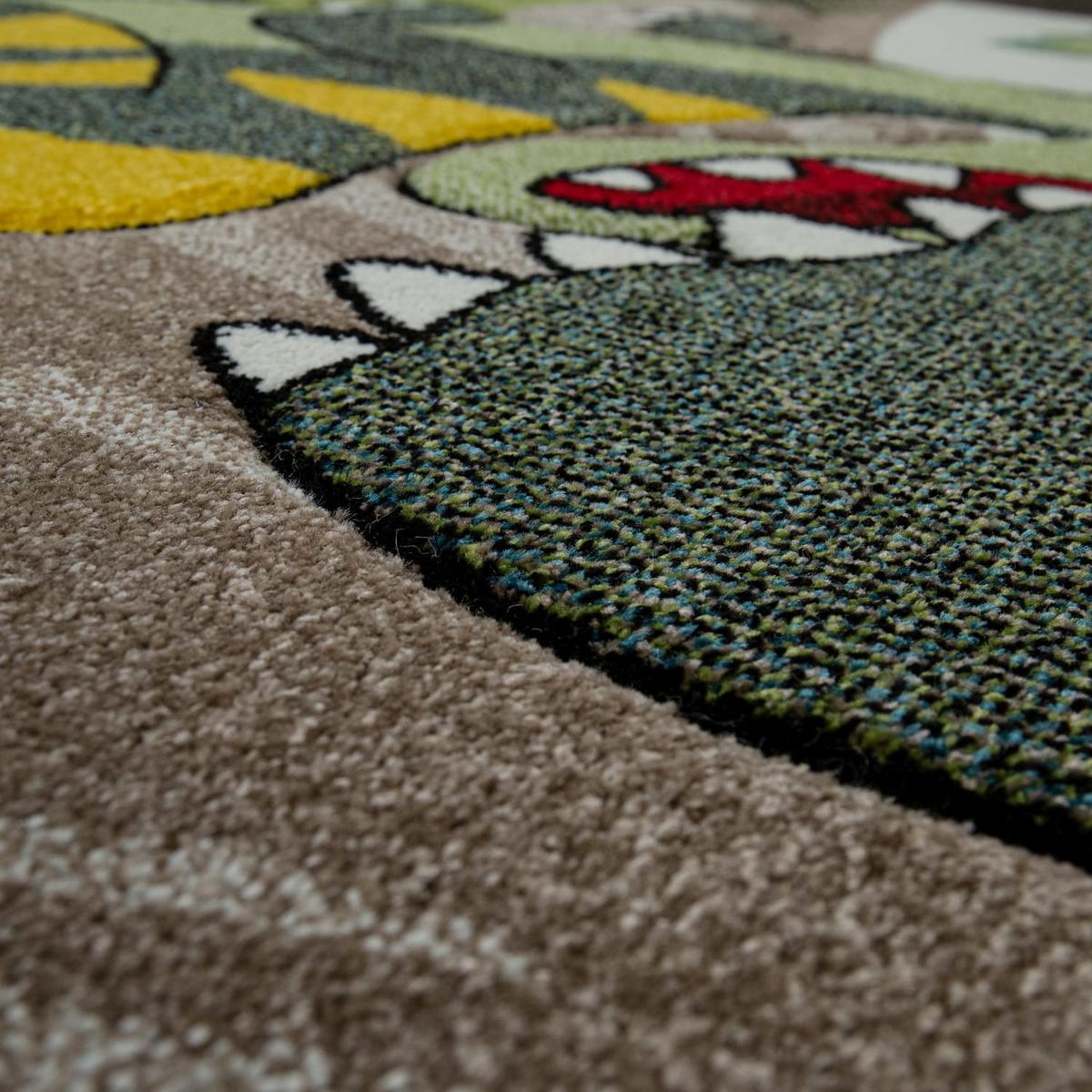KINDERTEPPICH, mit Dino-Motiv, Grün, 120 x 170 cm - Grün, Textil (170/120cm) - KADIMA DESIGN