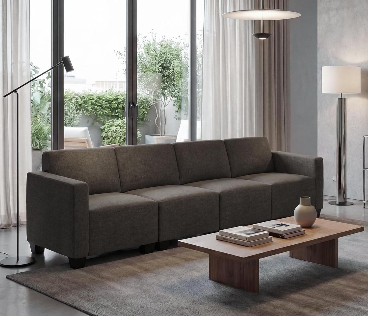 4-SITZER SOFA COUCH Braun - Braun, Textil (250/76/72cm) - MCW