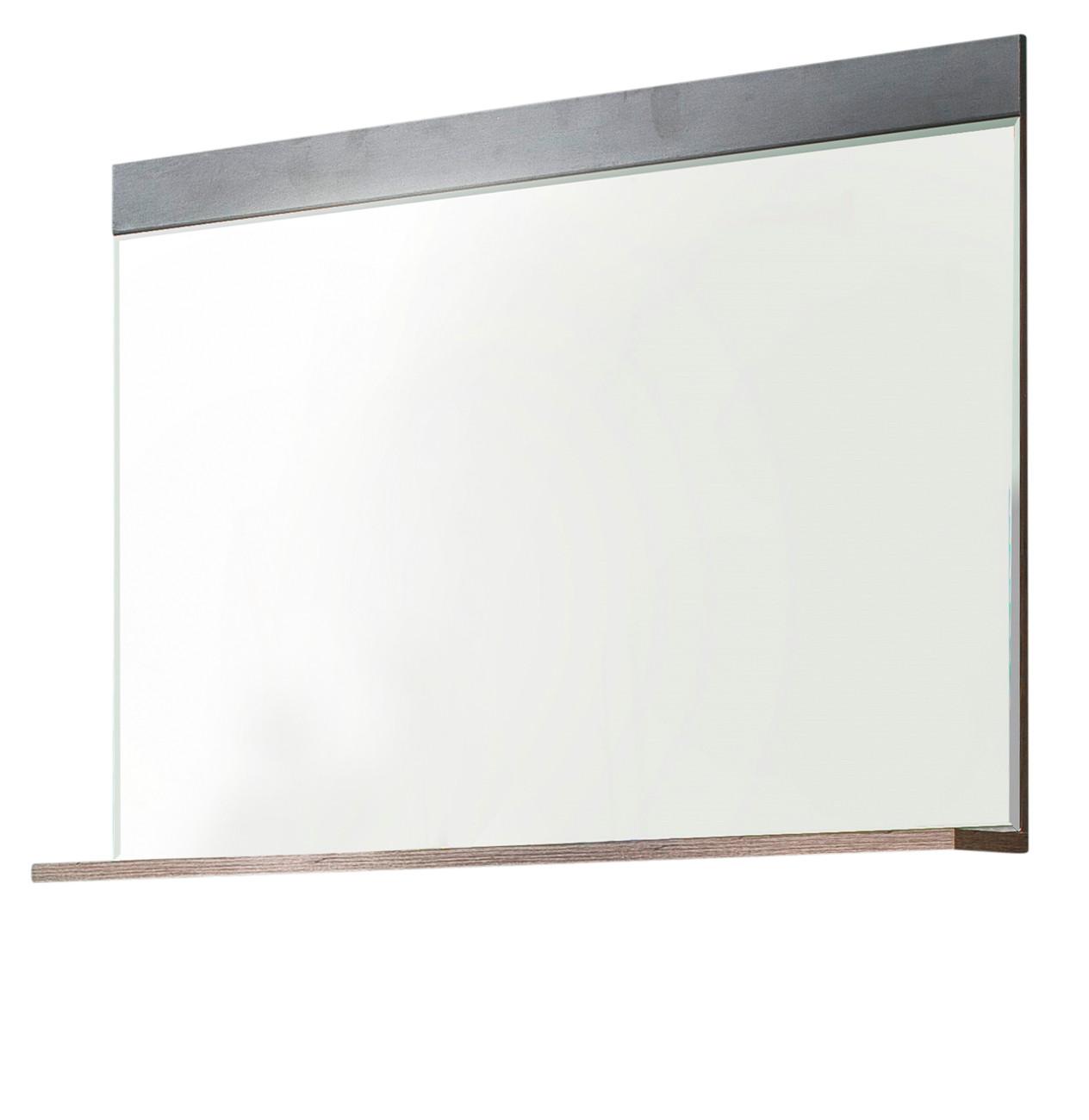GARDEROBENSPIEGEL Used Wood Shabby mit grau, Wandspiegel mit Ablage 90 x 69 cm - Grau, Glas/Holzwerkstoff (90/69/16cm) - Top.Furn