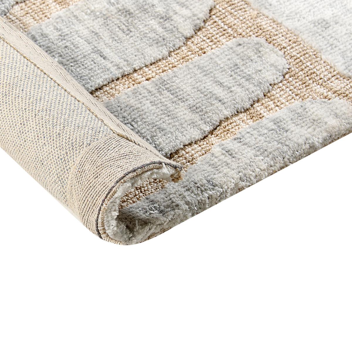 TEPPICH Beige 300/400 cm Mandai - Hellgrau, Textil (300/400cm) - Beliani