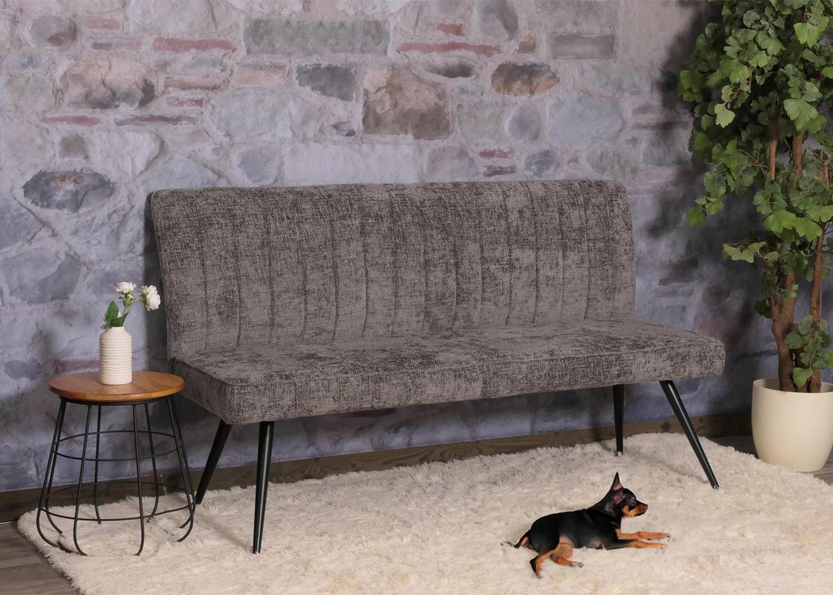 SITZBANK Grau - Dunkelgrau/Grau, Textil (160/90/60cm) - MCW