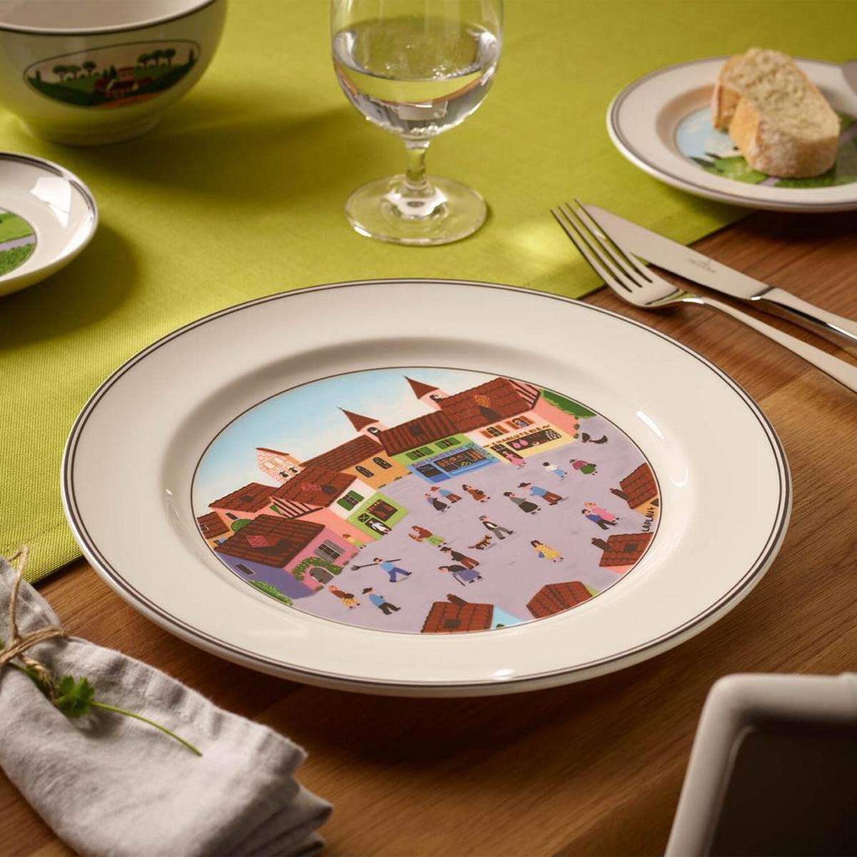 SPEISETELLER DORF Design Naif bunt ø 27 cm - Multicolor, Keramik (27cm) - Villeroy & Boch