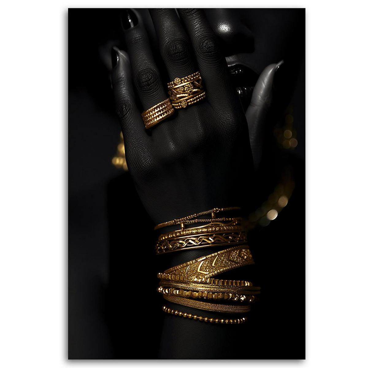 KUNSTDRUCK Schwarz 40/60 cm - Schwarz, Textil (40/60cm) - KUNSTLOFT