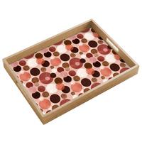 TABLETT Kreise - Modern - Farbenfroh 50x35 cm - Rosa, Holz (50/5/5cm) - OnlyWow