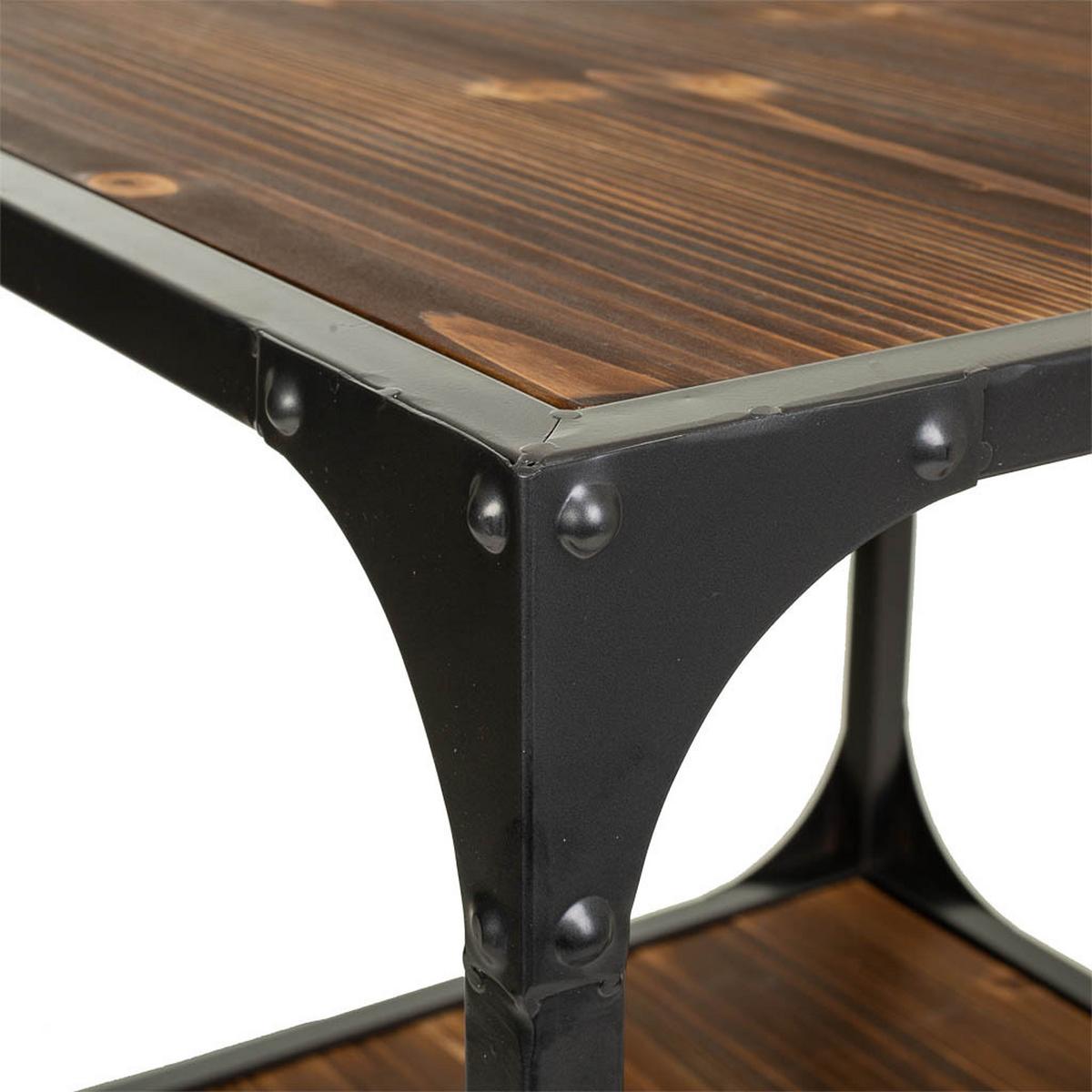 TISCH aus Metall und Holz, 50cm - Multicolor, Holz (50/50/50cm) - Wanderlust