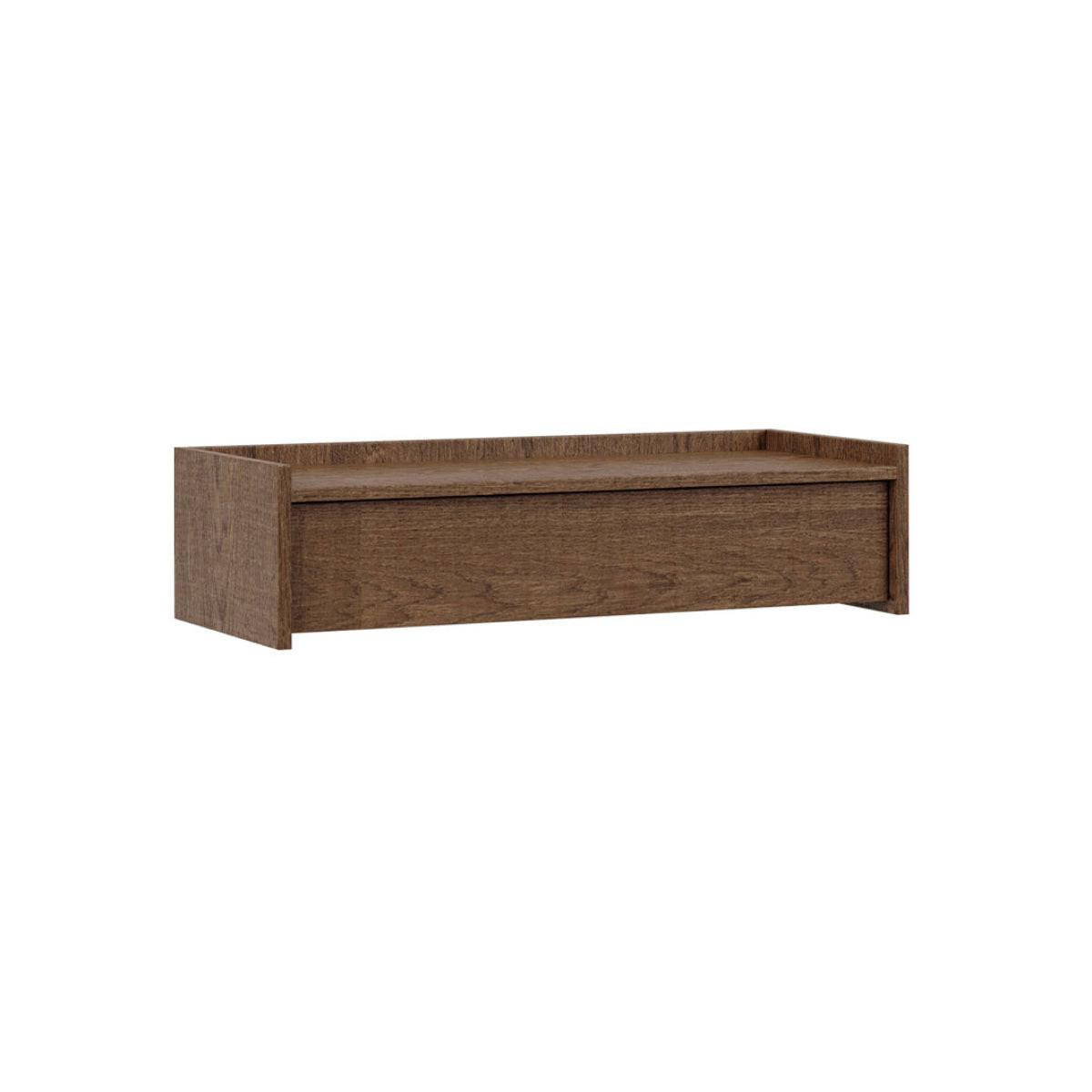 KONSOLE Japandi Dunkles Holz - Braun, Holzwerkstoff (80/21.5/34cm) - Petits-meubles