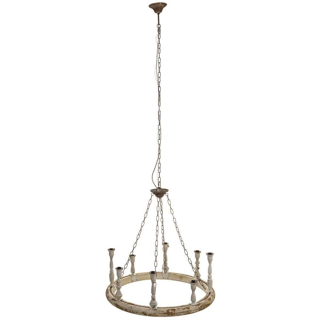 LAMPE aus Holz und Metall mit antikem Finish - Weiß, Holz (75/75/33cm) - Wanderlust