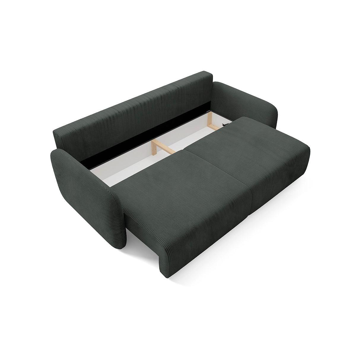 SOFA Dora 3 Sitzplätze Dunkelgrau - Grau, Holz (233/92/110cm) - Petits-meubles