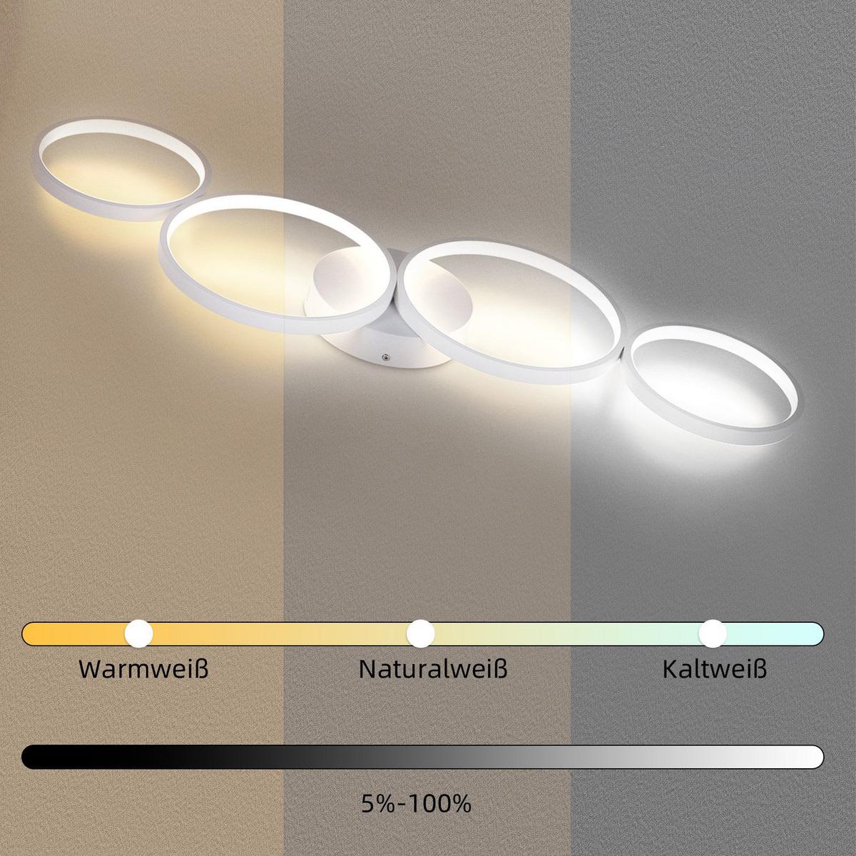 LED-DECKENLEUCHTE Maltby 100/35.5/5.8 cm - Weiß, Metall (35.5/100/5.8cm) - Nettlife