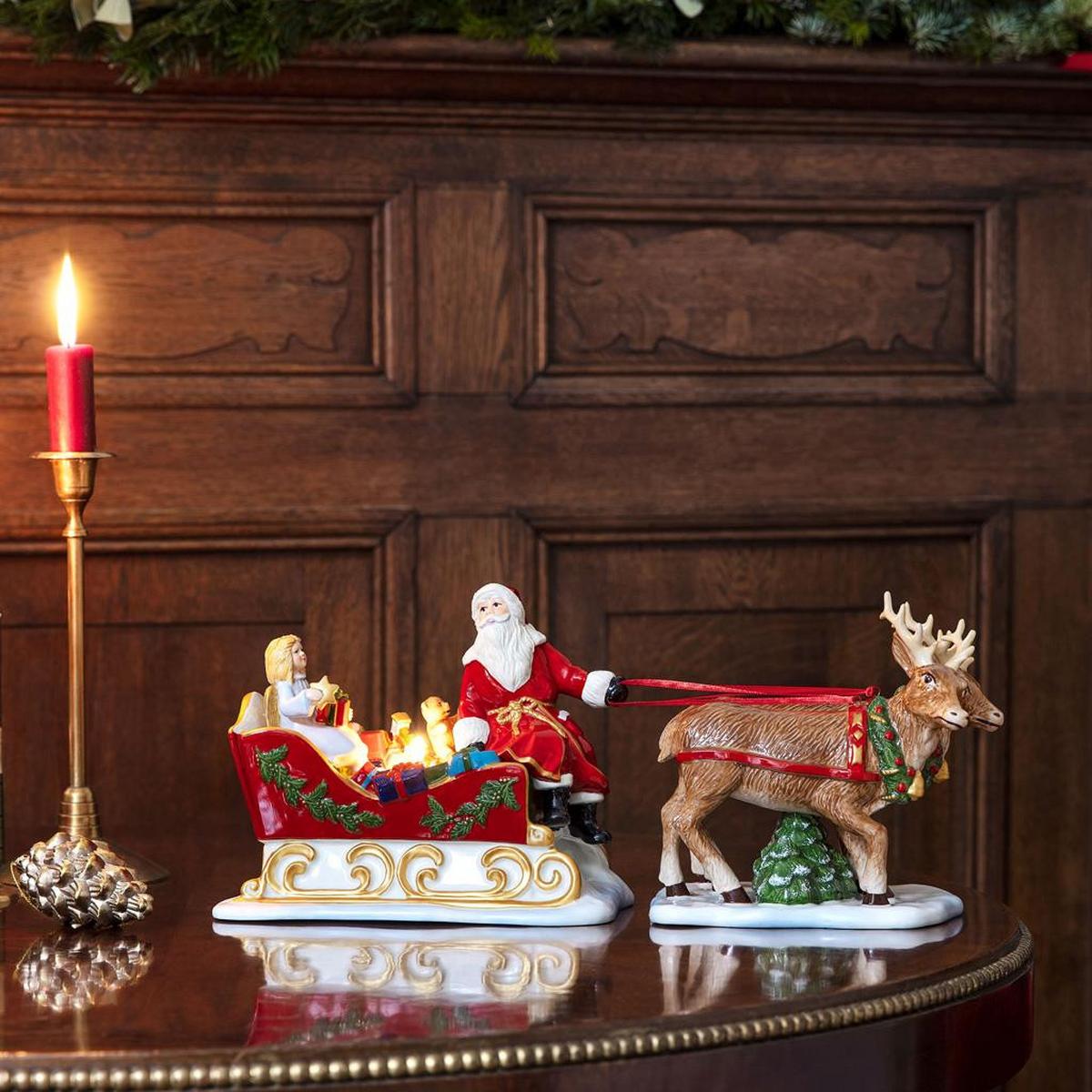 DEKOFIGUR SCHLITTEN NOSTALGIE Christmas Toys bunt - Multicolor, Keramik (14/17/36cm) - Villeroy & Boch
