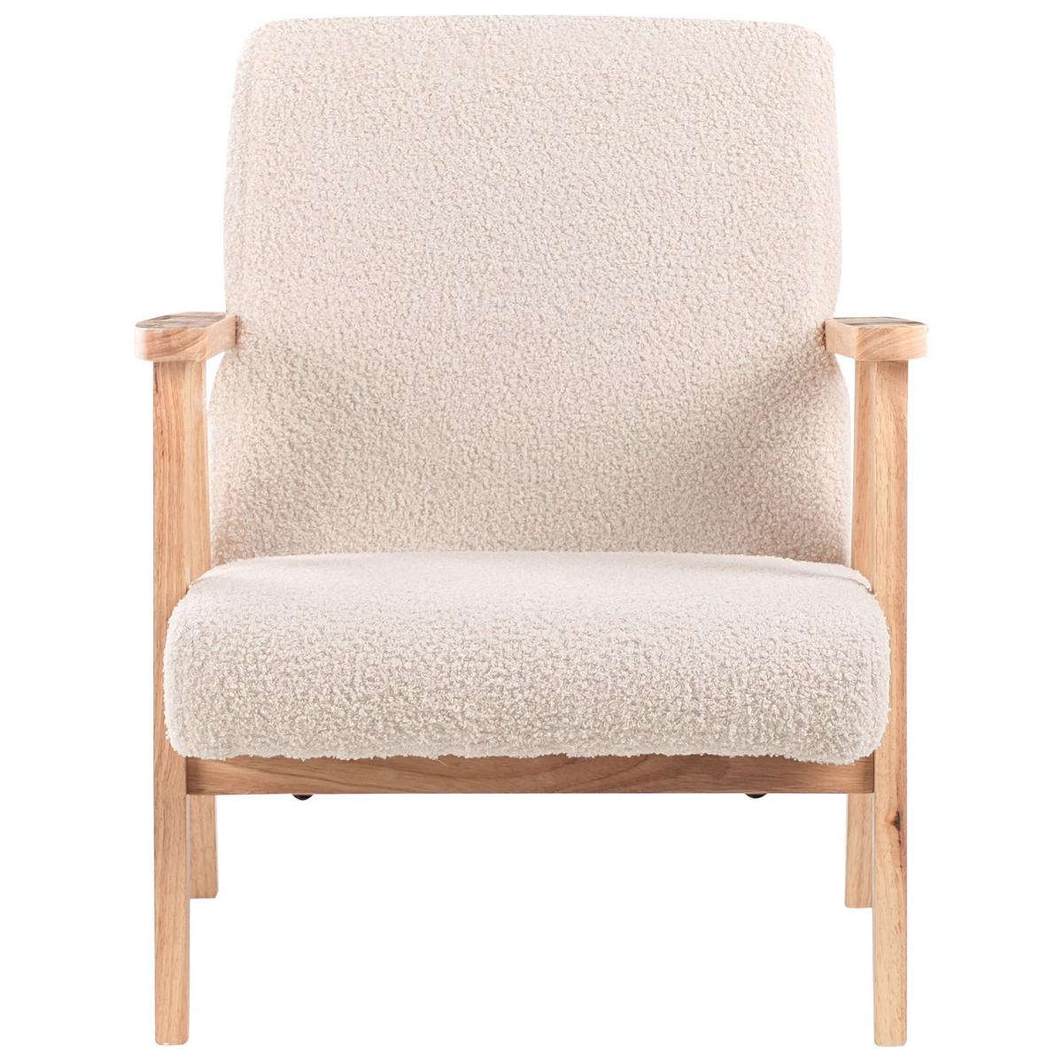 KINDERSESSEL Bouclé Hellbeige Linde - Beige, Textil (46/58/55cm) - Beliani