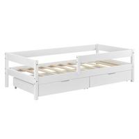 KINDERBETT Borgarnes - Weiß, Holz (90/200cm) - [en.casa]