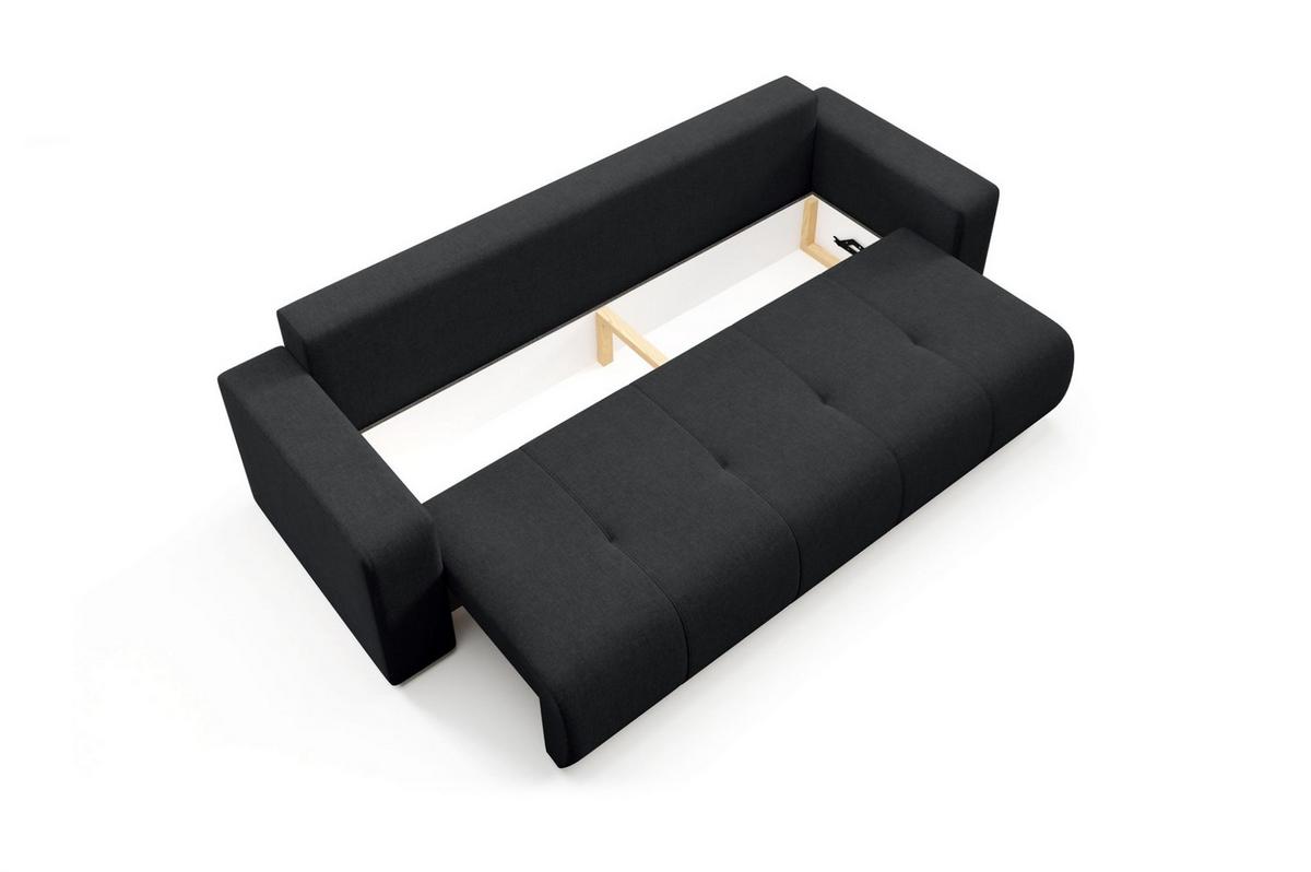 SCHLAFSOFA Augusto - Schwarz, Holzwerkstoff/Textil (244/82/102cm) - Fun Möbel