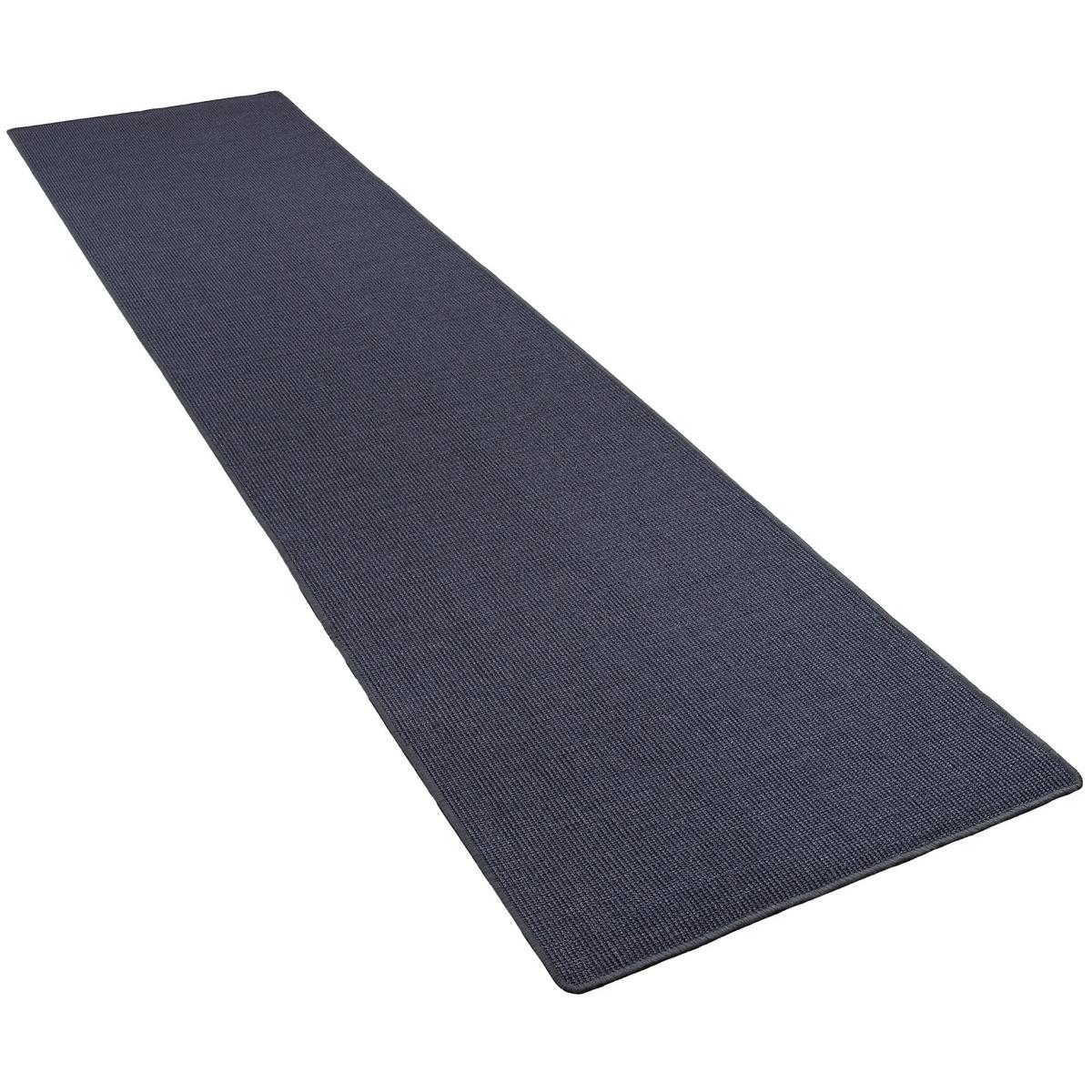 SISAL NATUR LÄUFER TEPPICH - Blau, Textil (80/240cm) - Snapstyle