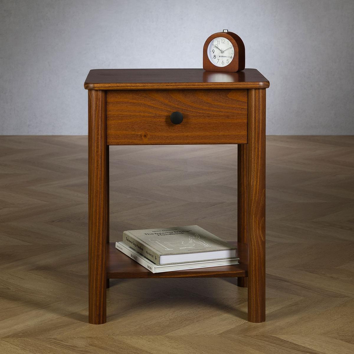 NACHTTISCH APOANA - Kastanienfarben, Holz (45/55/35cm) - IDIMEX