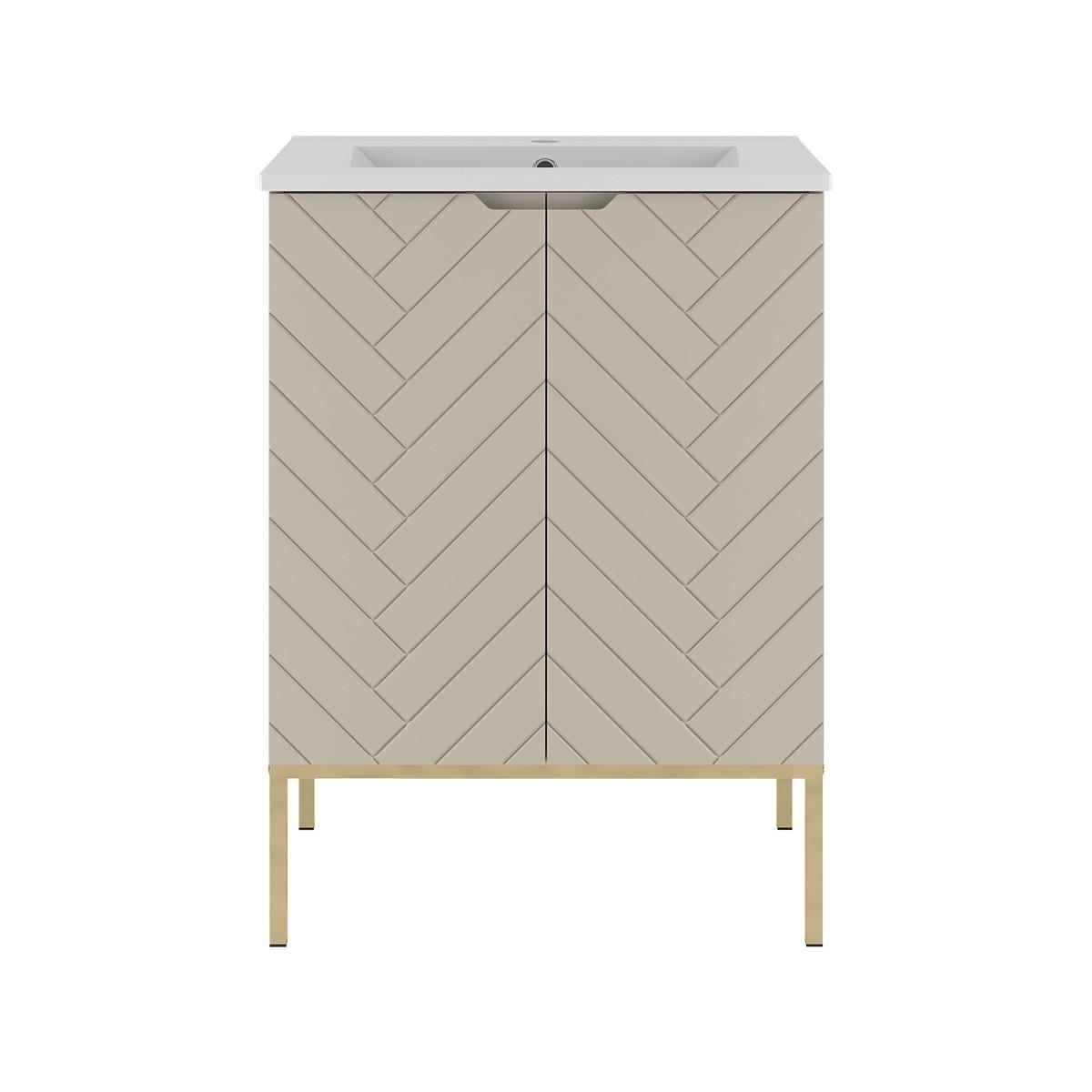 WASCHTISCH 60cm Daria Kaschmir - Beige, Holzwerkstoff (60/84/45.8cm) - Petits-meubles