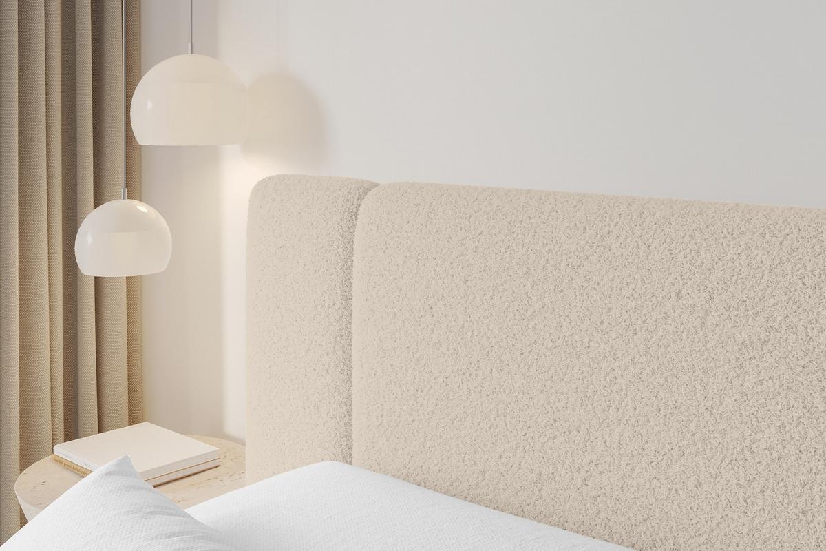 BOXBETT mit Matratze H3 - EVON Zanozek - 180x200 cm Dunkelbeige - Cappuccino, Holzwerkstoff (180/200cm) - ALTDECOR