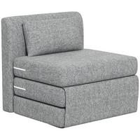 BODENSESSEL 2-in-1 Klappbar Schlafsofa mit Kordoptik für Wohnzimmer, Grau - Grau, Textil/Metall (75/74/80cm) - HOMCOM