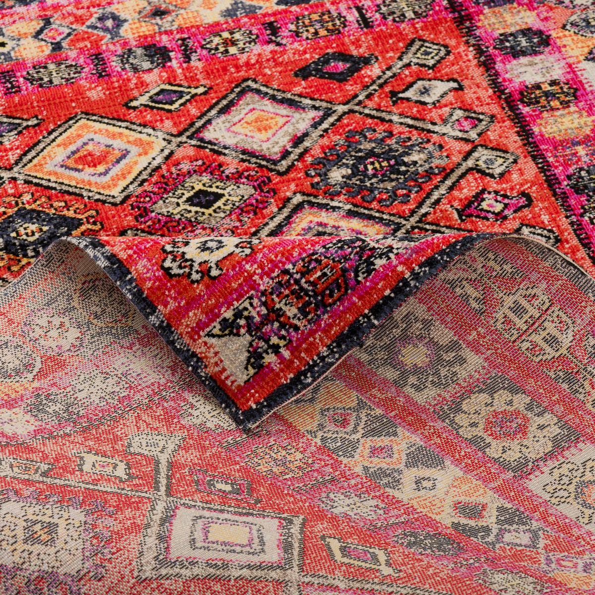 KURZFLOR DESIGNER TEPPICH MODERN VINTAGE ORIENT MUSTER - Anthrazit, Textil (120/170cm) - Pergamon