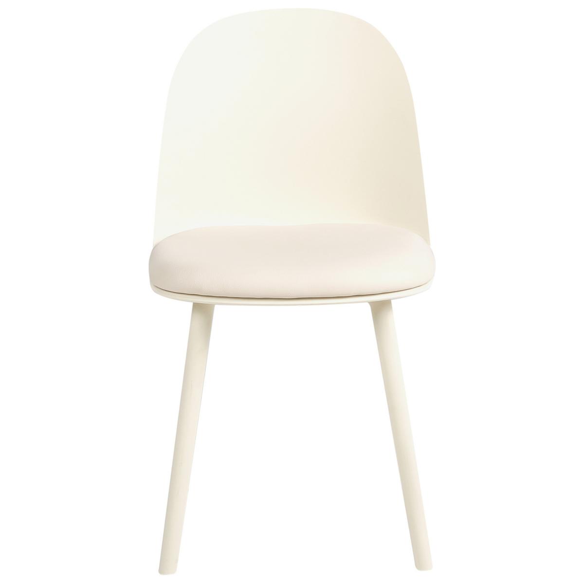 ESSZIMMERSTUHL 2er Set Kunstleder Hellbeige Ankeny - Beige, Kunststoff (46/80/48cm) - Beliani