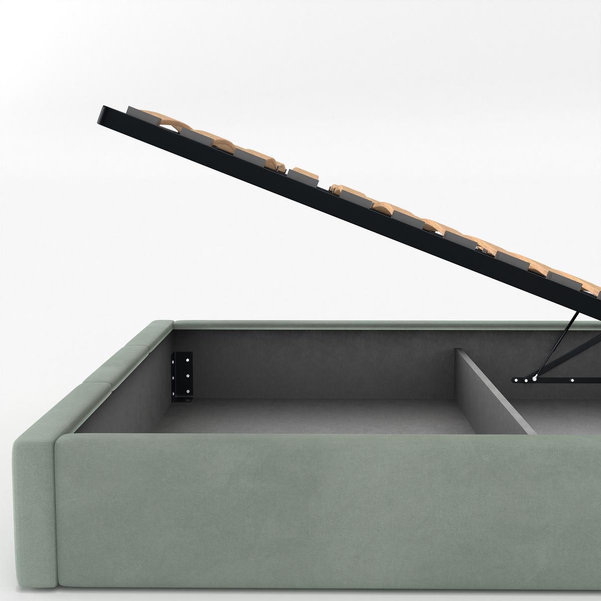 POLSTERBETT für Schlafzimmer Bett mit Stauraum Mint 90x200 - Grün, Holzwerkstoff/Metall (90/200cm) - Muralo