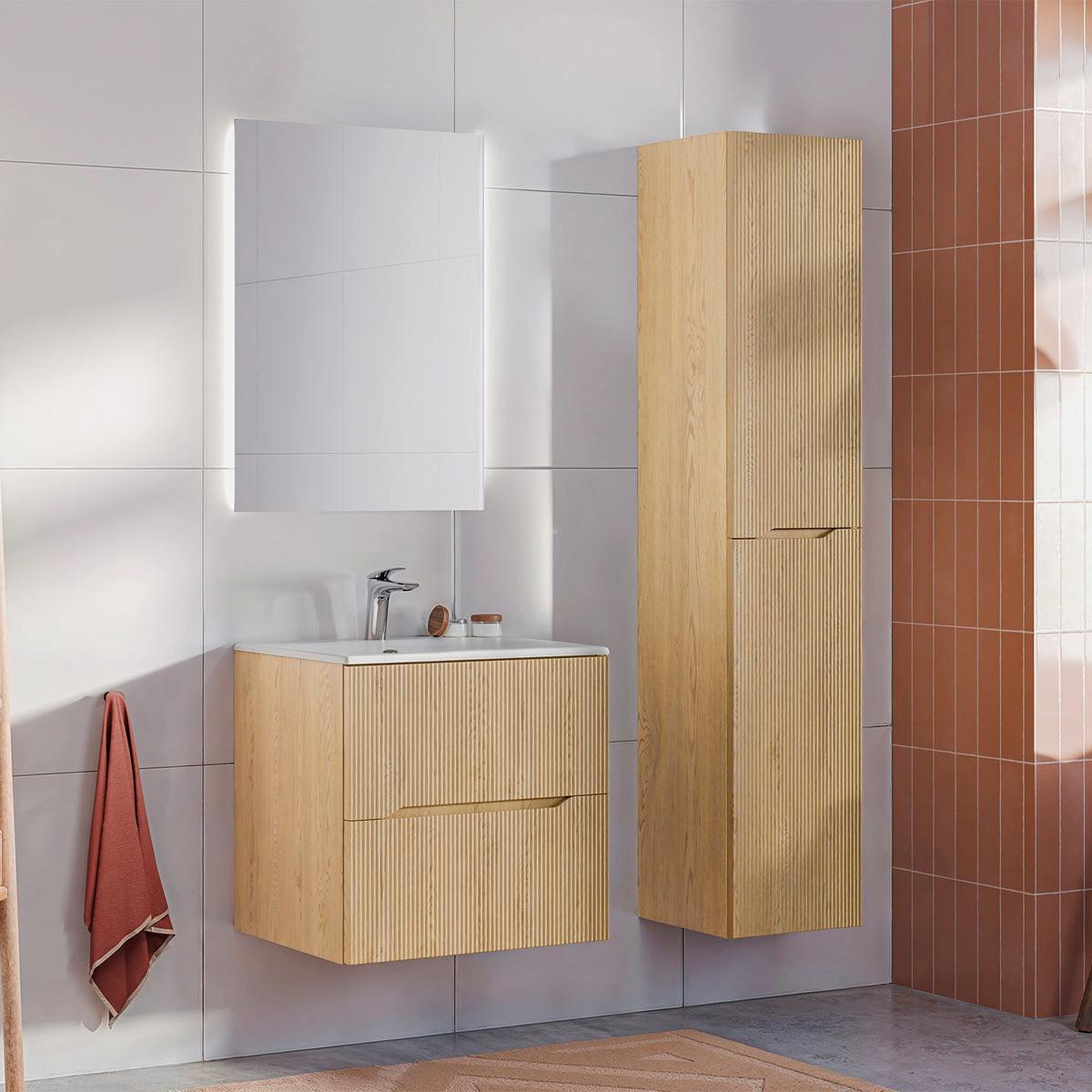 WASCHTISCH 60.2cm Isaline Helle Eiche - Braun, Holzwerkstoff (60.2/57/46cm) - Petits-meubles