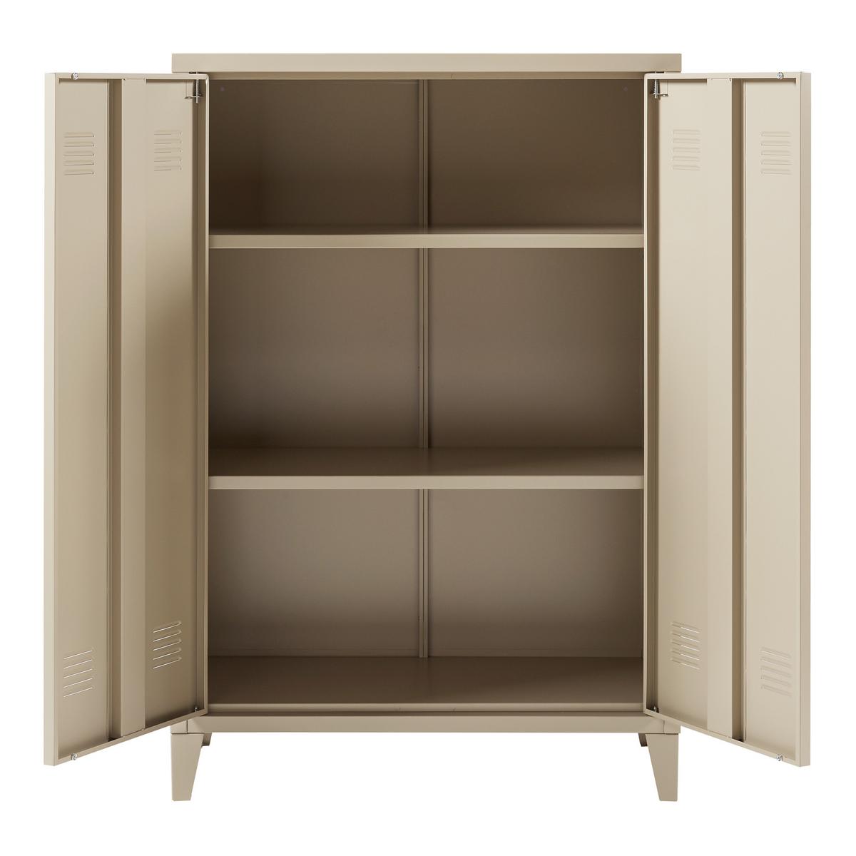 METALLSCHRANK Oripää - Braun, Metall (75/110/33cm) - [en.casa]