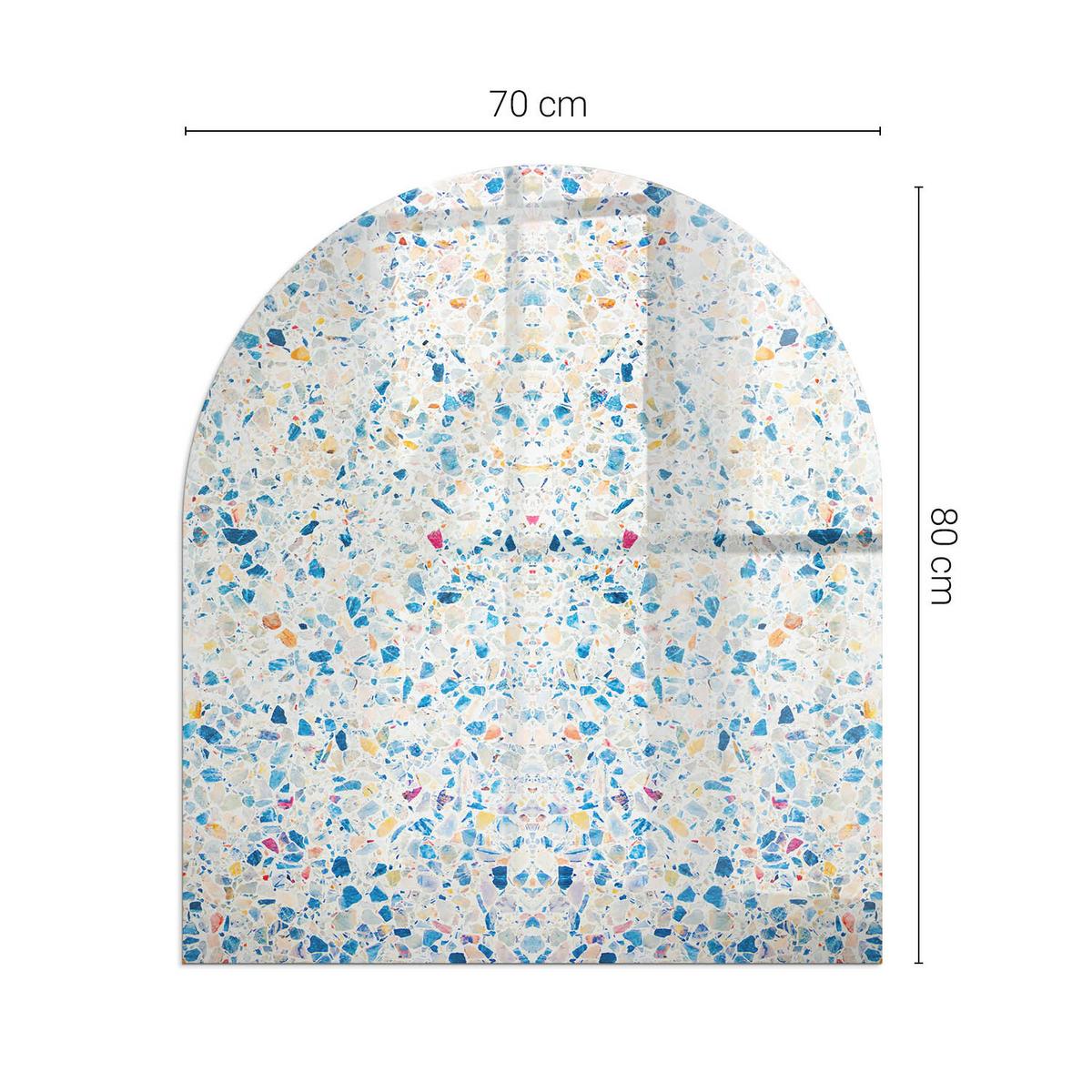 GLASPLATTE für Kamin 80x70 cm - Weiß, Glas (80/70/0.4cm) - TULUP