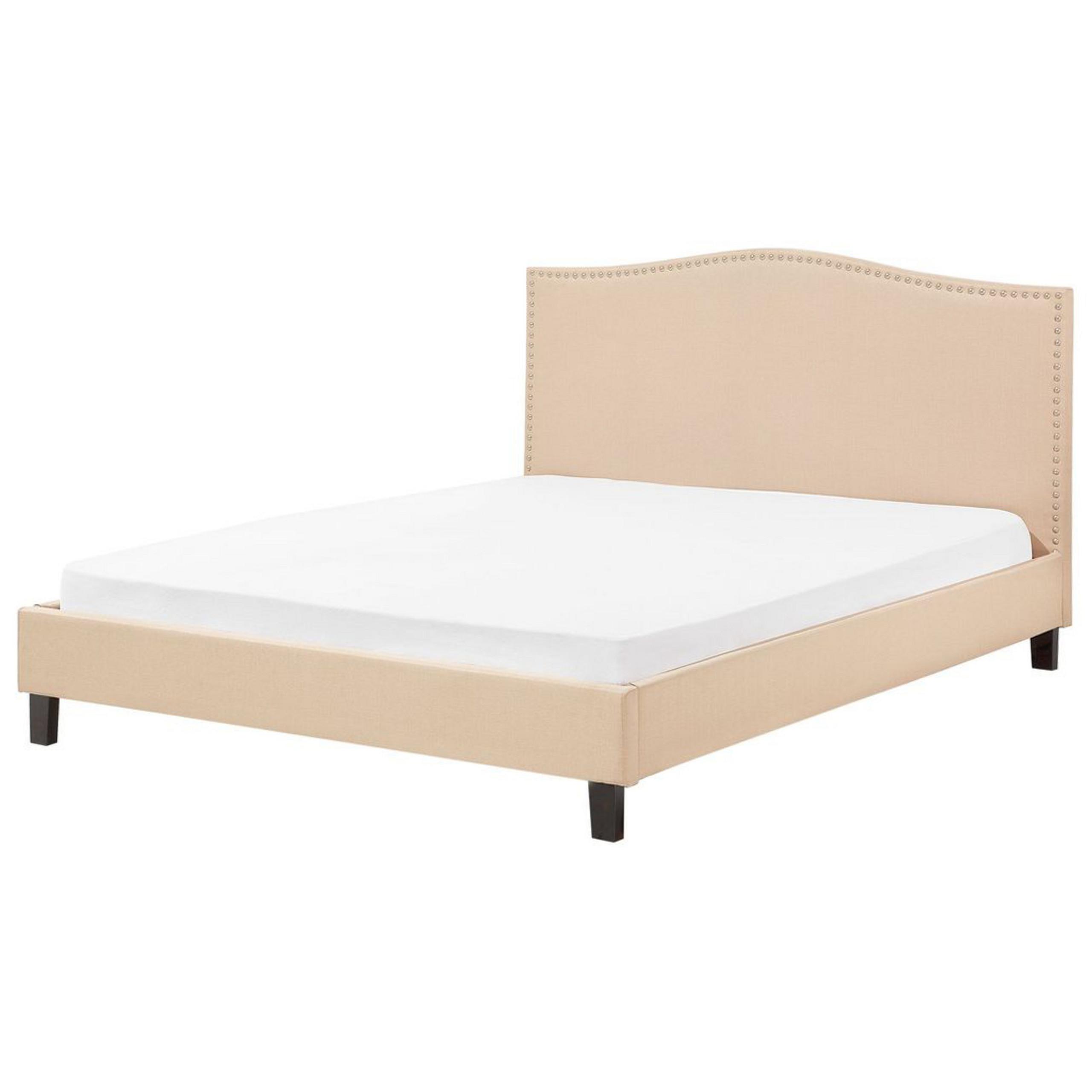POLSTERBETT 180/200cm Beige Montpellier - Beige, Textil (180/200cm) - Beliani