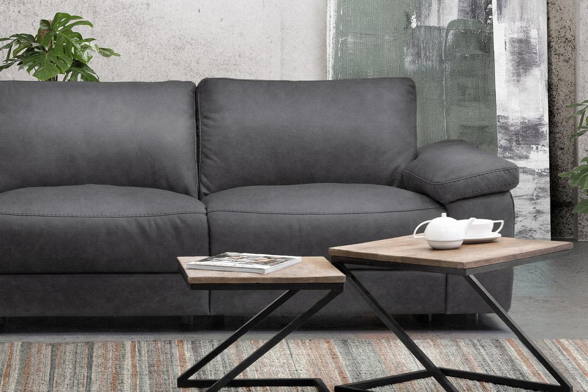 ECKSOFA XL MOTORISCHER RELAXFUNKTION LOLA Grau Webstoff Relaxfunktion - Schwarz/Grau, Textil (304/178cm) - KAWOLA