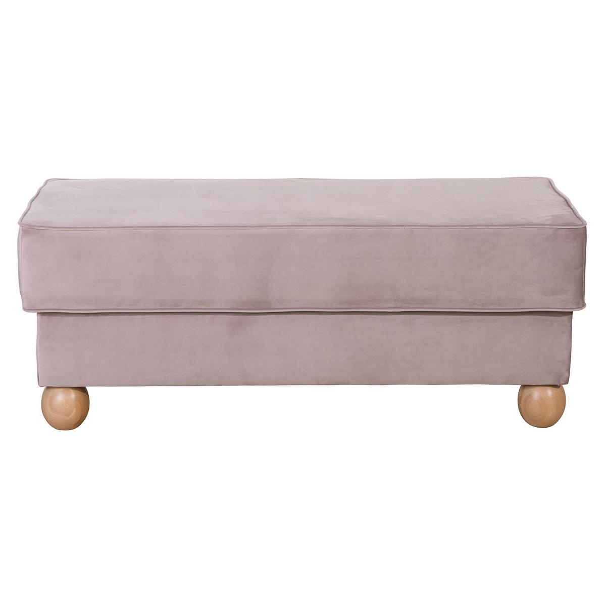 POLSTERHOCKER Katiga Samtvelours rosé - Rosa, Kunststoff (51/49/110cm) - 58aufmkessel