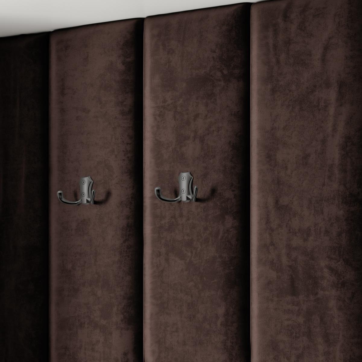 GARDEROBENSCHRANK REMA 120/240/60 cm Modern Garderobe-Set Eiche Lefkas - Eichefarben/Schwarz, Holzwerkstoff (120/240/60cm) - MASSENO