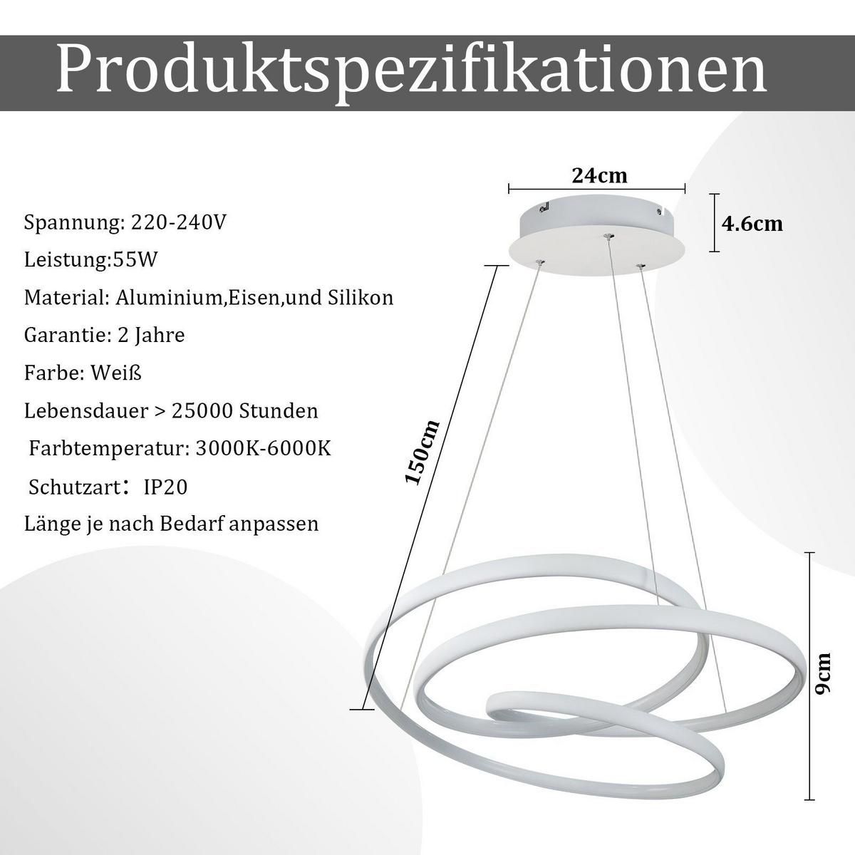 PENDELLEUCHTE Sonne 50/50/5 cm - Weiß, Metall (50/50/5cm) - Nettlife