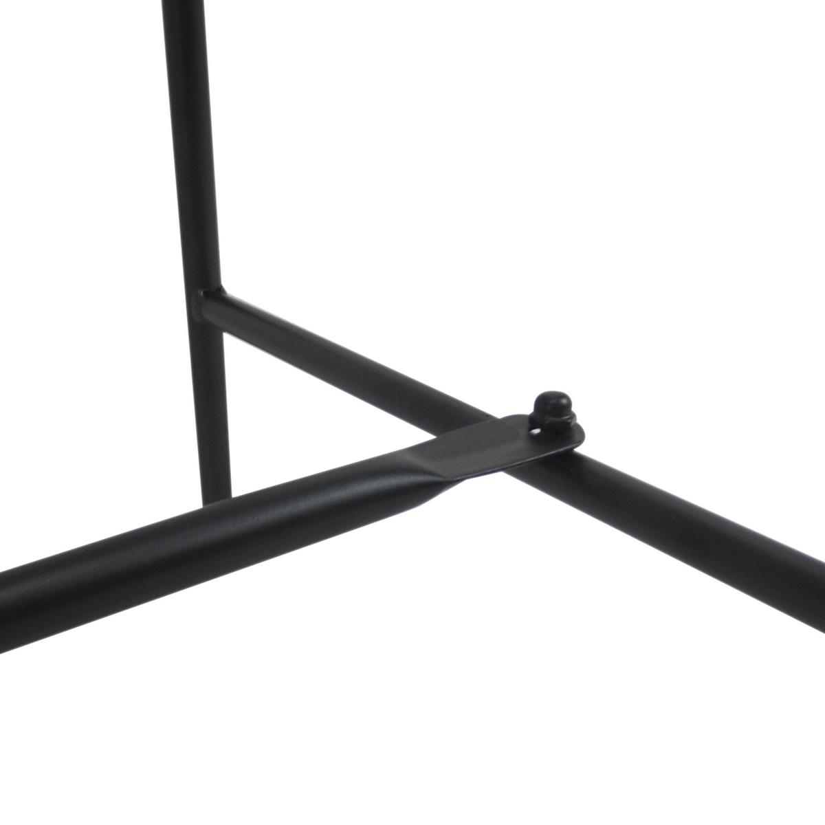 GARTENBANK, 107cm x 55,5cm x 90,5cm, Metall, Schwarz - Schwarz, Metall (55.5/92/107cm) - Outsunny