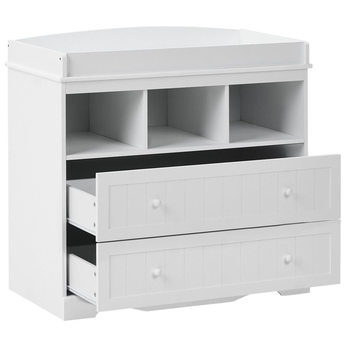 WICKELKOMMODE VIRDEN Weiß - Weiß, Holzwerkstoff (90/86/50cm) - Beliani