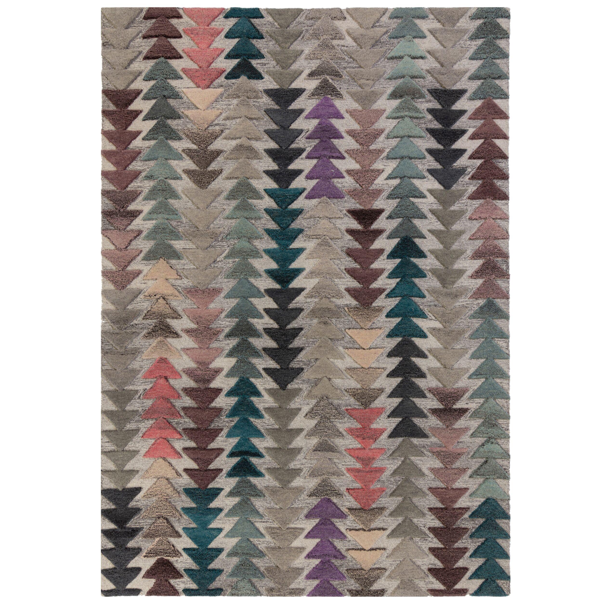 WOLLTEPPICH ESK, geometrisch, aus Wolle, Bunt, 120 x 170 cm - Multicolor, Textil (170/120cm) - KADIMA DESIGN